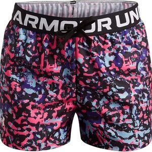 Under Armour Girls Play Up Printed Shorts Multi Color- Size MD